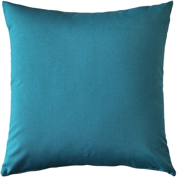 Sunbrella Peacock Outdoor Pillow 20x20 Teal Green UV Mildew Resistant Fabric Image 1