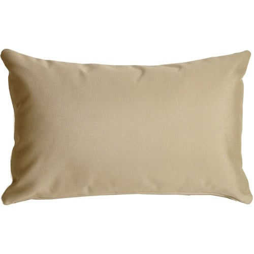 Sunbrella Outdoor Pillow Antique Beige 12x19 Waterproof 100% Acrylic Soft Fabric Image 1