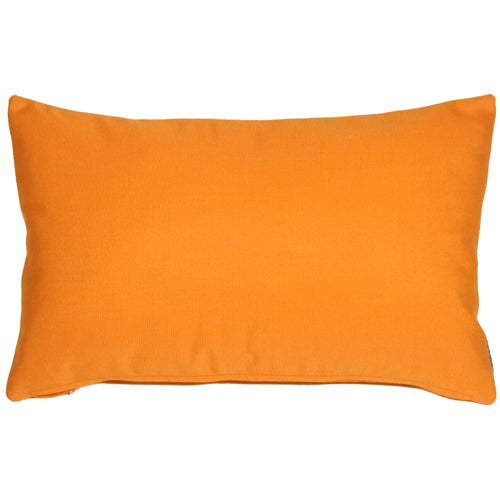 Pillow Decor - Sunbrella Tangerine Orange 12x19 Outdoor Pillow Image 1