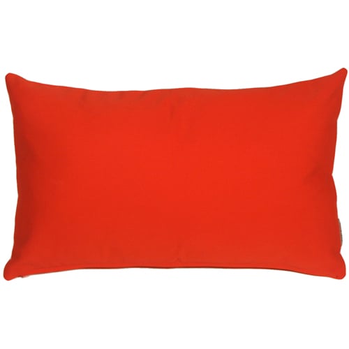 Sunbrella Red Outdoor Pillow 12x19 Rectangle Waterproof Acrylic Decorative Cushion Image 1