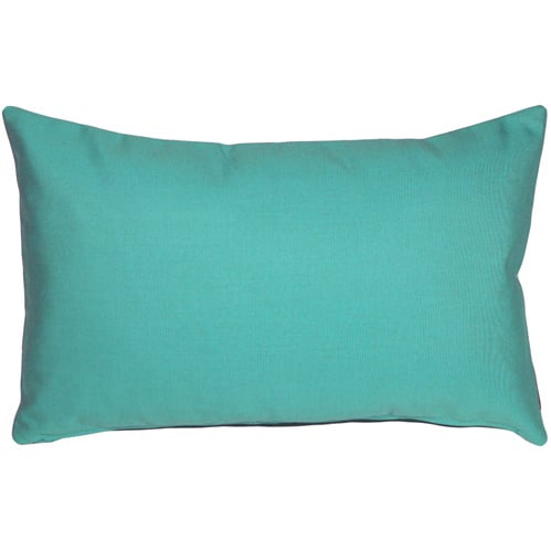 Sunbrella Outdoor Pillow Aruba Turquoise 12x19 UV Mildew Resistant Fabric Image 1