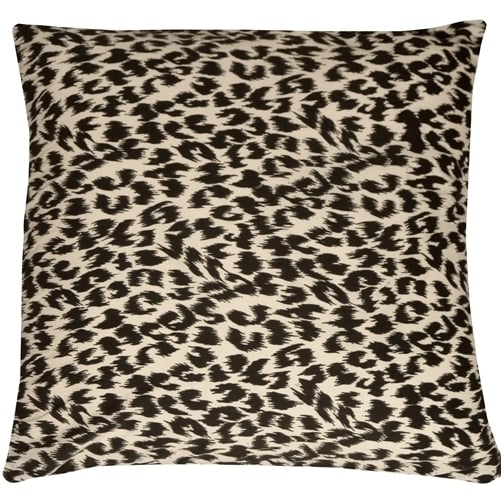 Pillow Decor Leopard Print Cotton Throw Pillow 17x17 Zipper Closure Poly Insert Image 1