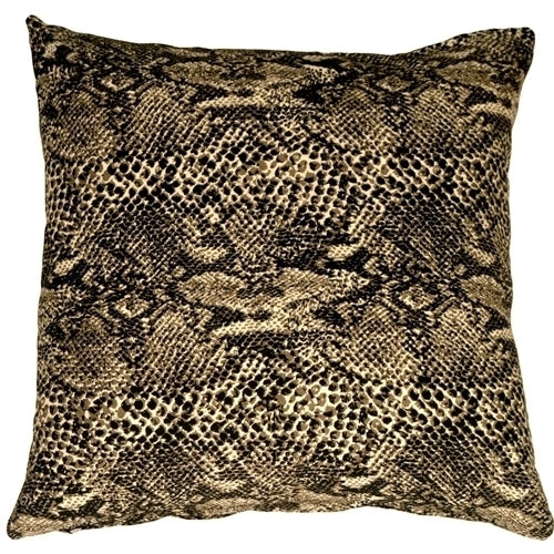 Pillow Decor - Snake Print Cotton Large Throw Pillow Image 1