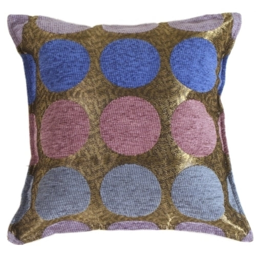 Pillow Decor - Multicolor Spheres Blue Pillow Image 1