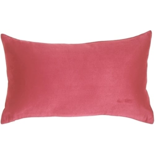 Pillow Decor - 12x20 Royal Suede Pink Throw Pillow Image 1