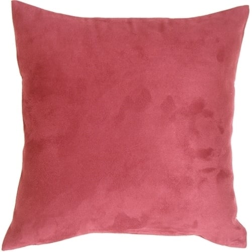 Pillow Decor 19x19 Royal Suede Pink Throw Pillow 100% Polyester Microfiber Image 1