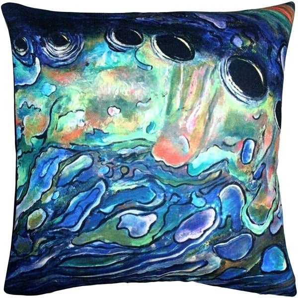 Pillow Decor - Shoal Cape Abalone Close Up Throw Pillow 20x20 Image 1