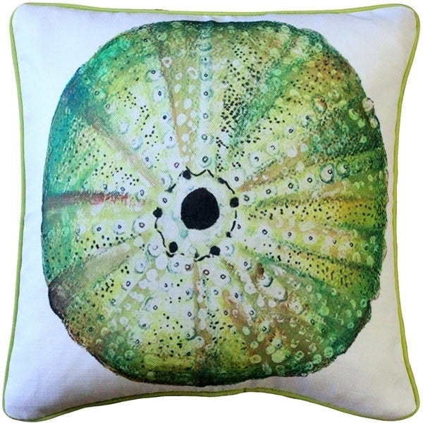 Pillow Decor Big Island Sea Urchin Green Throw Pillow 20x20 Polyester Design Image 1