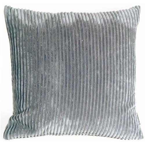 Pillow Decor 18x18 Dark Gray Wide Wale Corduroy Throw Pillow Polyester Insert Image 1