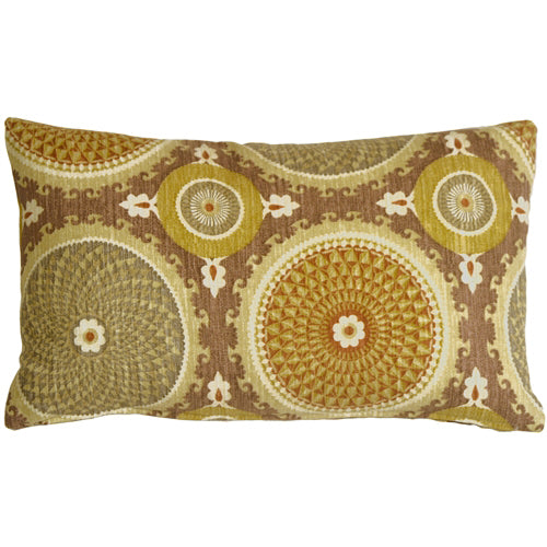 Pillow Decor Bohemian Medallion Mulberry 12x20 Cotton Throw Pillow Rectangular Image 1