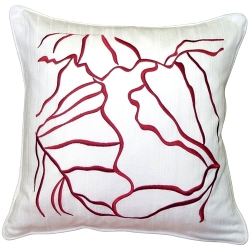 Pillow Decor - Summer Breeze Red 20x20 Throw Pillow Image 1