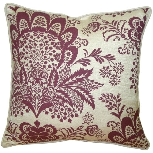 Pillow Decor - Rustic Floral Purple 20x20 Throw Pillow Image 1