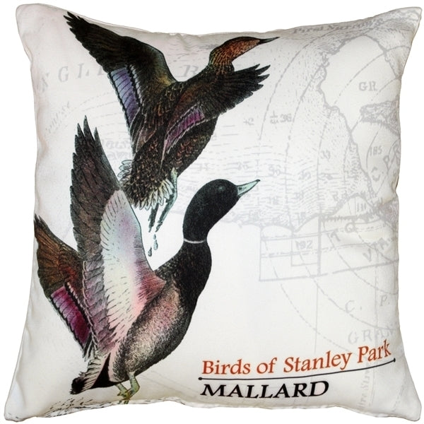 Pillow Decor - Mallard Bird Pillow 18X18 Image 1