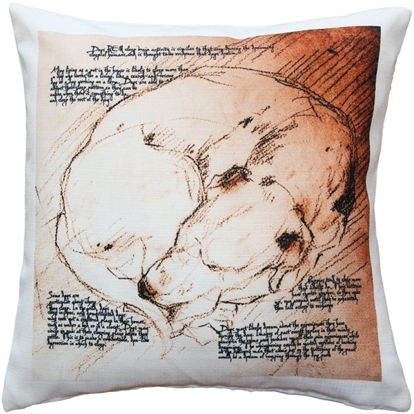 Pillow Decor - Dreaming Dog Throw Pillow 17x17 Image 1