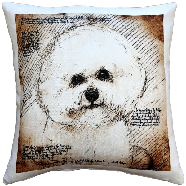 Pillow Decor - Bichon 17x17 Dog Pillow Image 1