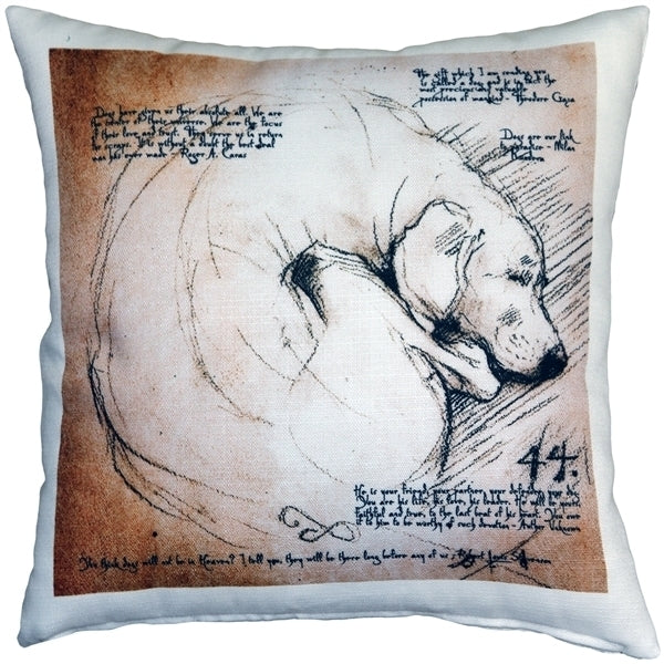 Pillow Decor - The Love of Dogs 17x17 Throw Pillow Image 1