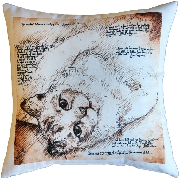 Pillow Decor - The Love of Cats 17x17 Throw Pillow Image 1