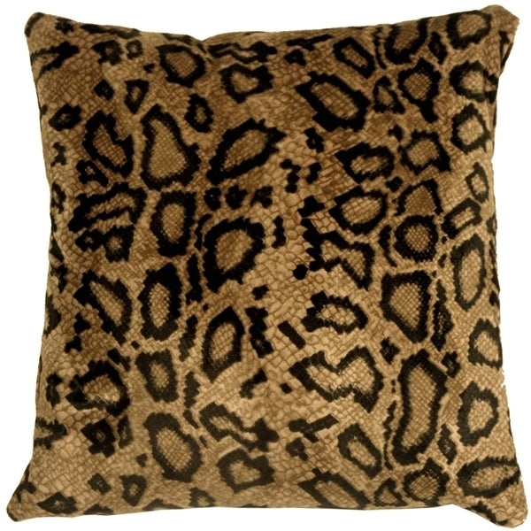 Pillow Decor - Snake Skin Velboa Faux faux 20x20 Throw Pillow Image 1