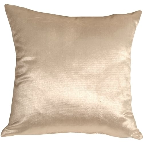 Pillow Decor Milano 20x20 Cream Decorative Pillow Soft Velveteen Accent Pillow Image 1