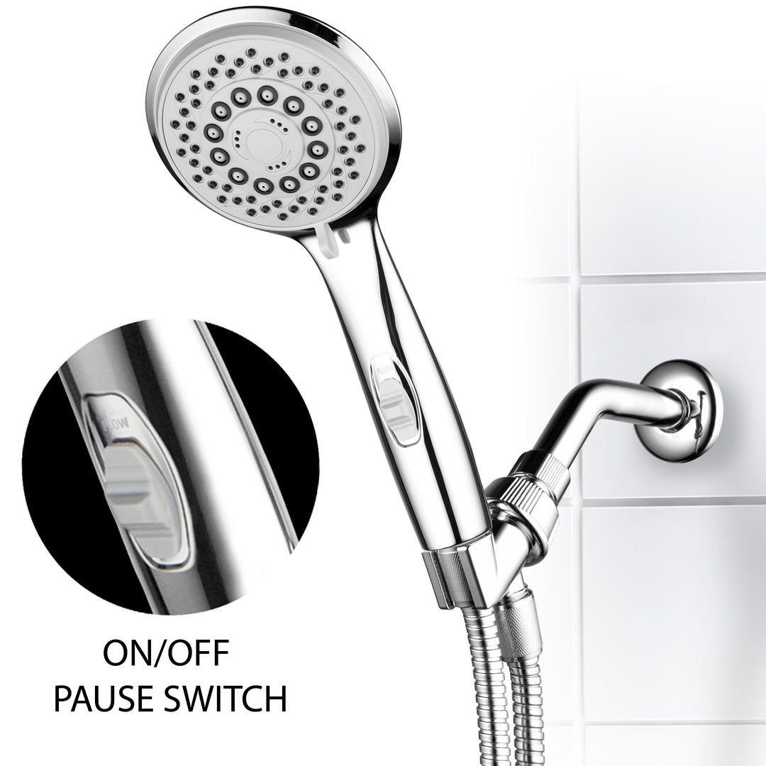 HotelSpa High Power 7 Setting Hand Shower with ON/OFF Pause Switch 1458 Image 2