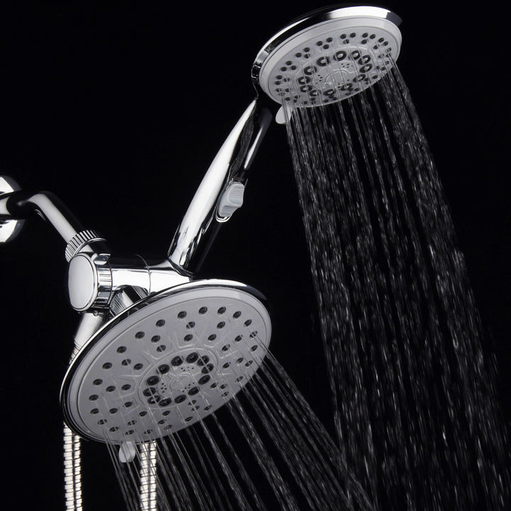 Hydroluxe 30 Setting 6 Inch Rainfall Shower Head Combo with ON/OFF Pause Switch Image 1