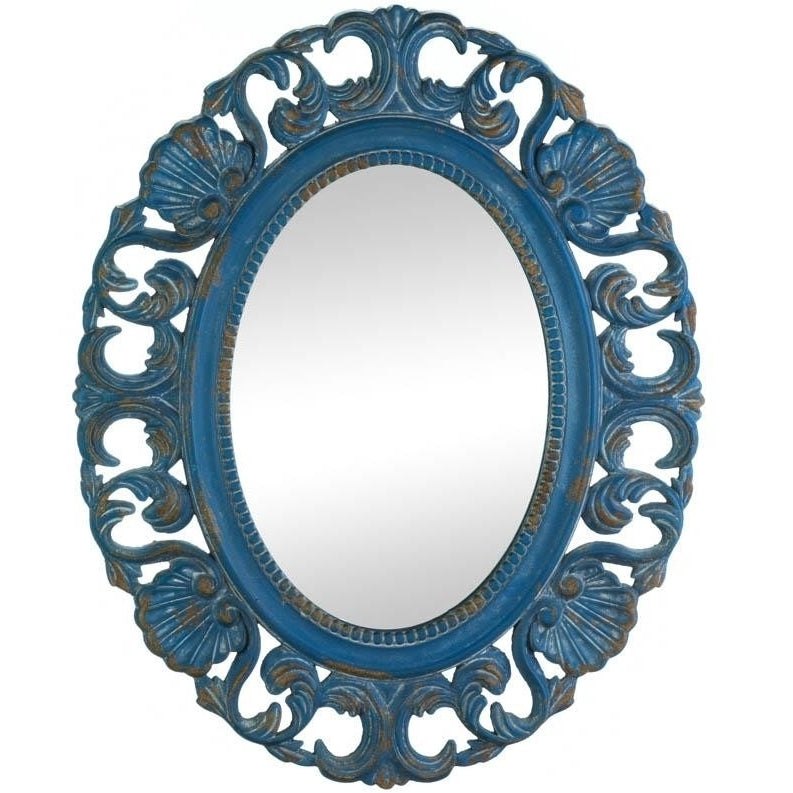 VINTAGE BELLE BLUE MIRROR Image 1