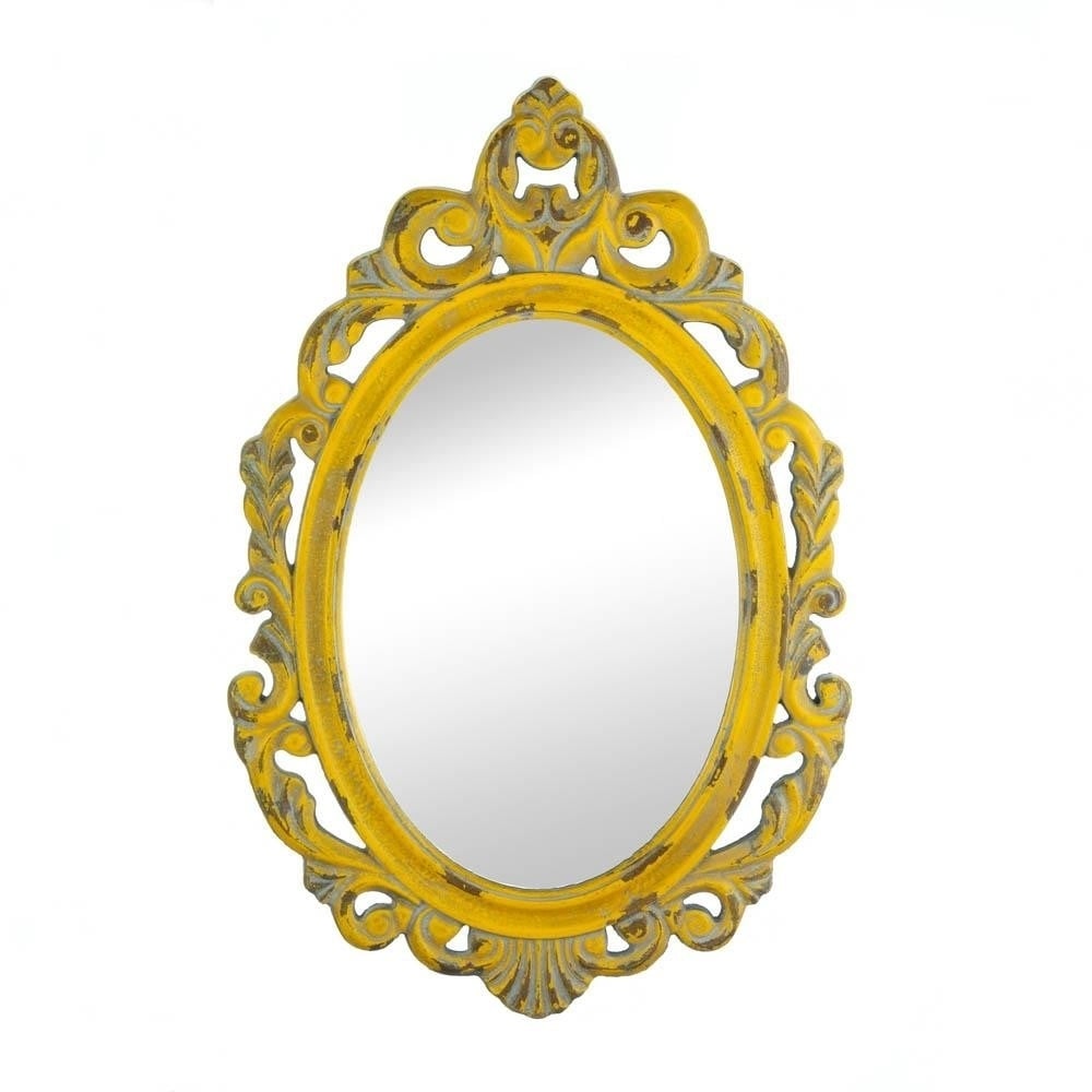 VINTAGE HANNAH YELLOW MIRROR Image 1