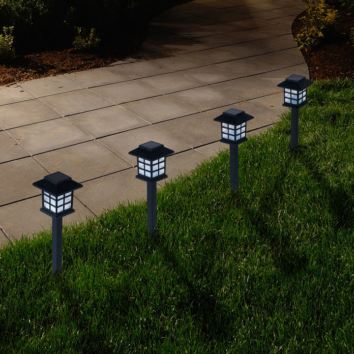 Pure Garden Outdoor Lantern Solar Landscaping Lights - Set of 6 Image 1
