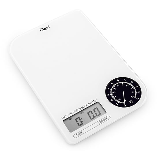 Ozeri Rev Digital Kitchen Scale Electro-Mechanical Display 5000g 11lbs Tare Image 1