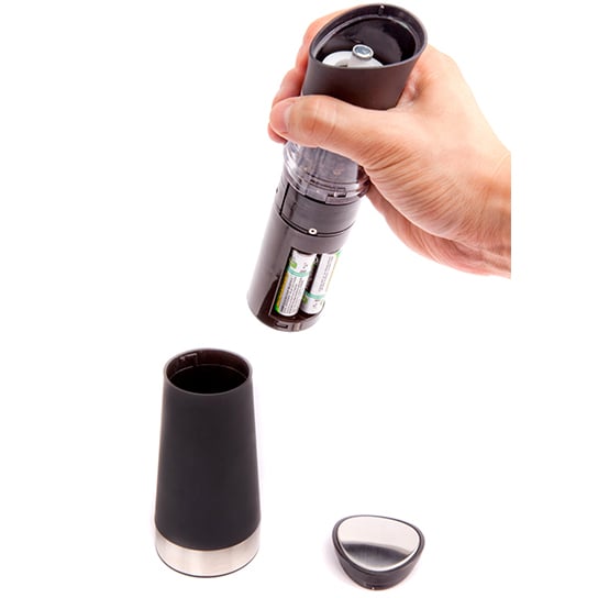 Ozeri Graviti Pro Electric Salt and Pepper Grinder Set BPA-Free White Black Image 6