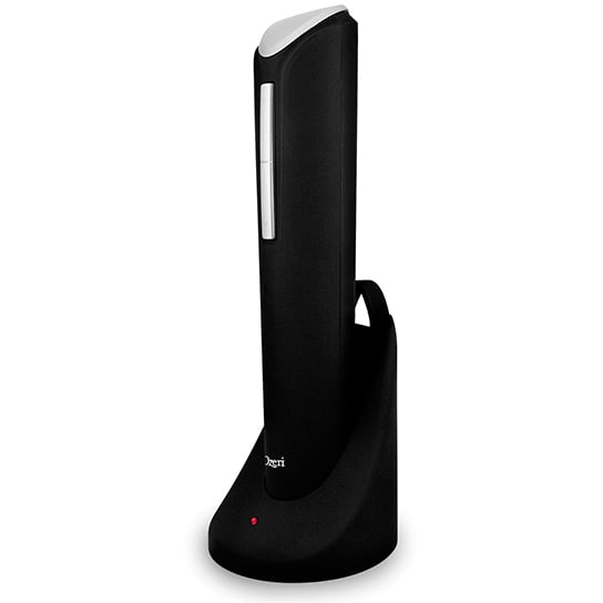 Ozeri Pro Electric Wine Opener Black Cordless Recharging Stand Foil Cutter Pourer Image 2