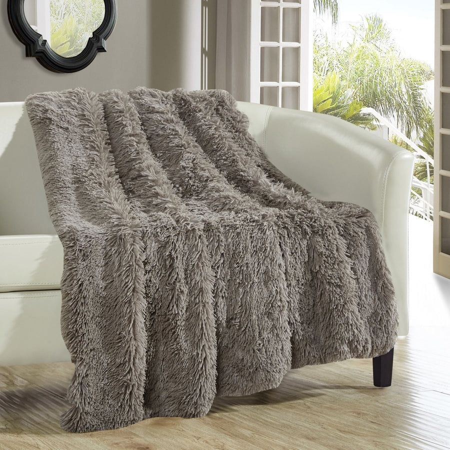 Alaska Shaggy Supersoft Faux faux Throw Blanket Image 1