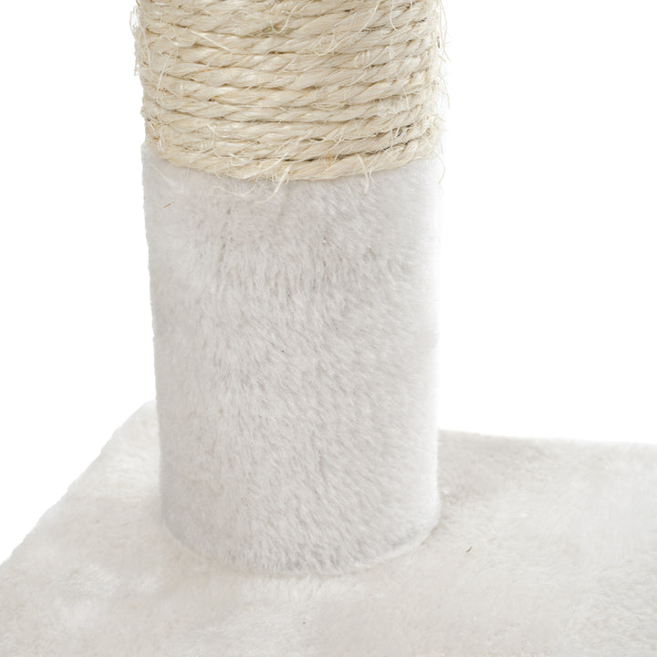 PETMAKER Penthouse Sleep and Play Cat Tree - 4 ft tall - White Image 4