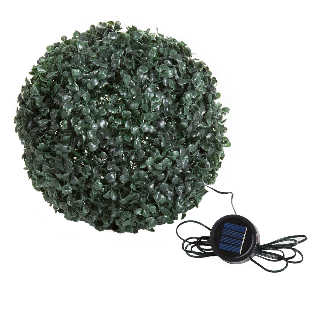 Pure Garden Topiary Solar Light Ball - 20 White LED Lights Image 3