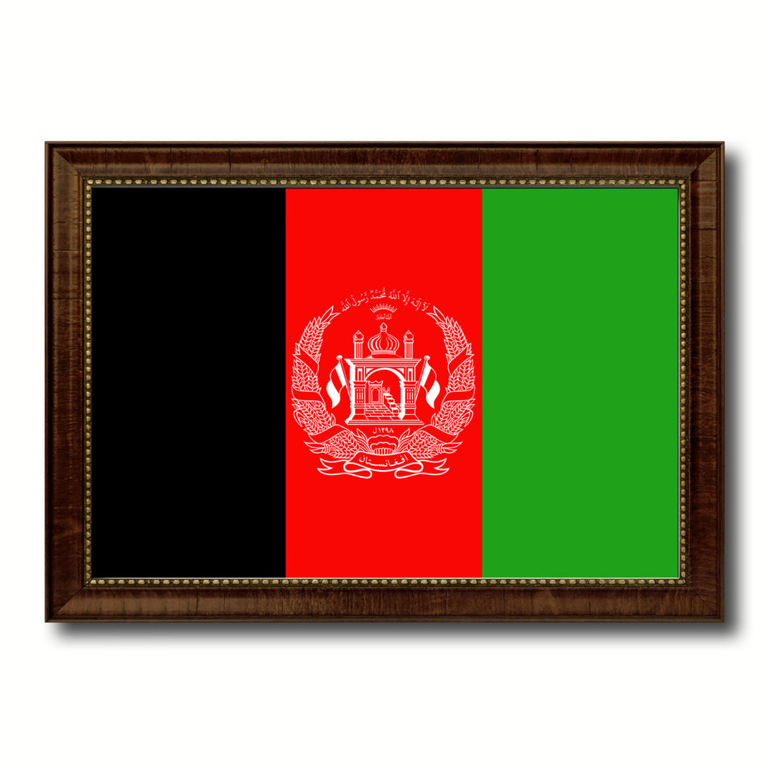 Afghanistan Country Flag Canvas Print with Picture Frame  Gifts Wall Image 1