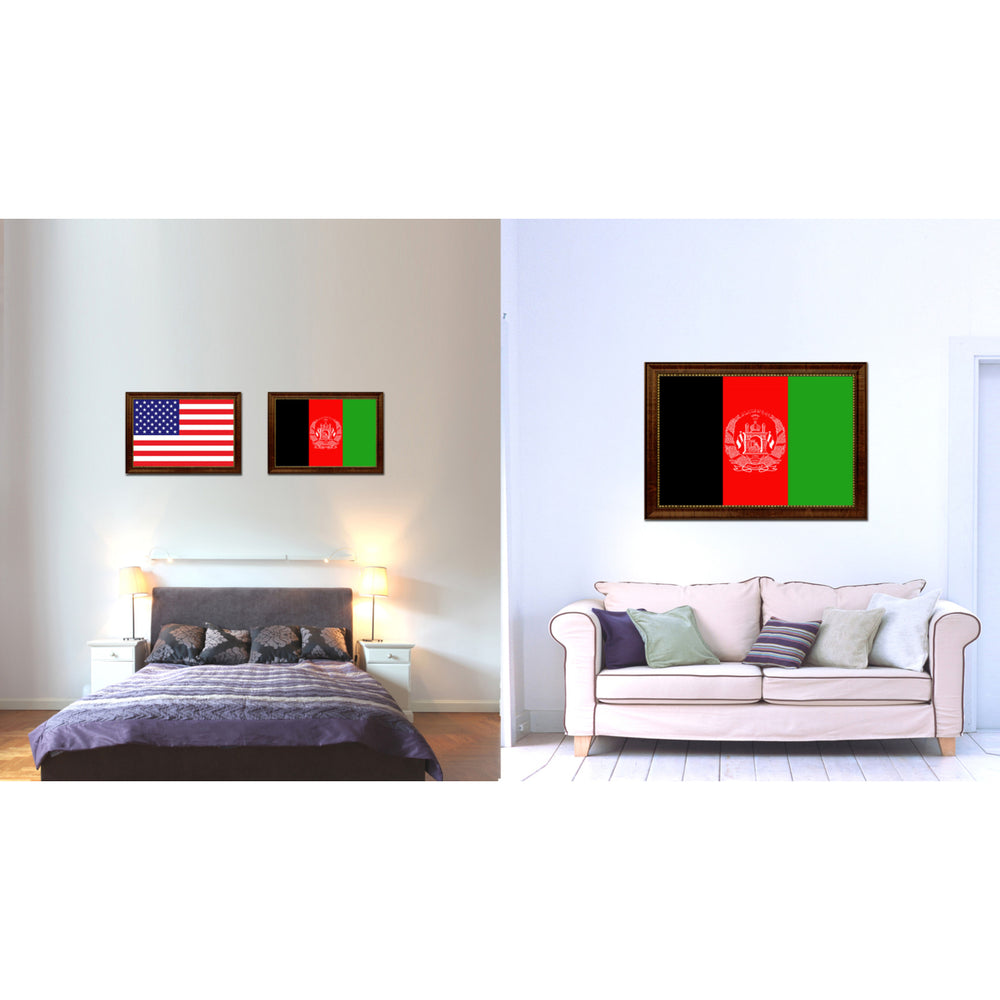 Afghanistan Country Flag Canvas Print with Picture Frame  Gifts Wall Image 2