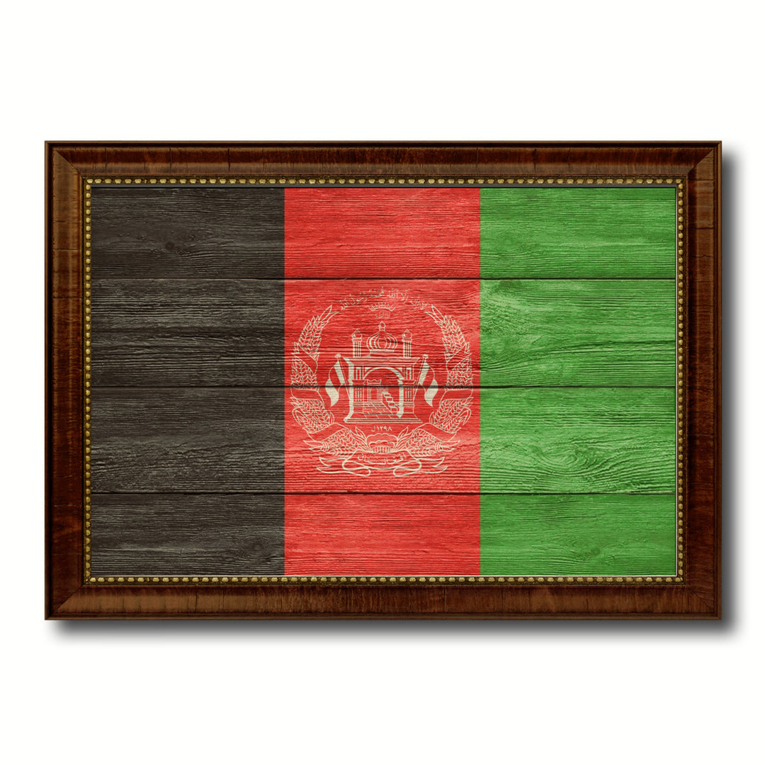 Afghanistan Country Flag Texture Canvas Print with Custom Frame  Gift Ideas Wall Decoration Image 1