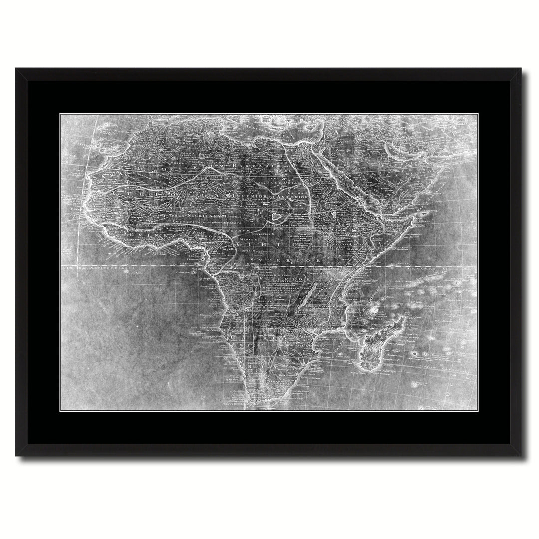 Africa Mapmaker Vintage Monochrome Map Canvas Print with Gifts Picture Frame  Wall Art Image 3