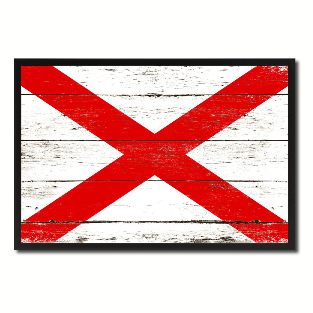 Alabama Flag Canvas Print with Picture Frame Gift Ideas  Wall Art Decoration Image 1