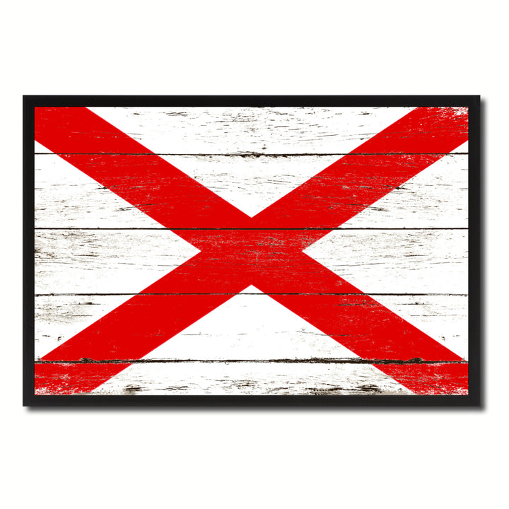 Alabama Flag Canvas Print with Picture Frame Gift Ideas  Wall Art Decoration Image 1