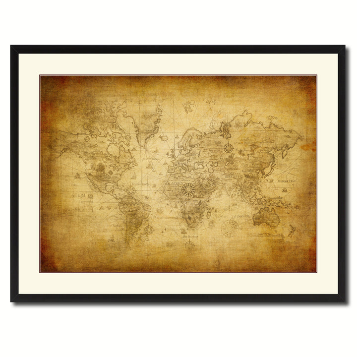 Ancient World Vintage Antique Map Wall Art  Gift Ideas Canvas Print Custom Picture Frame Image 3
