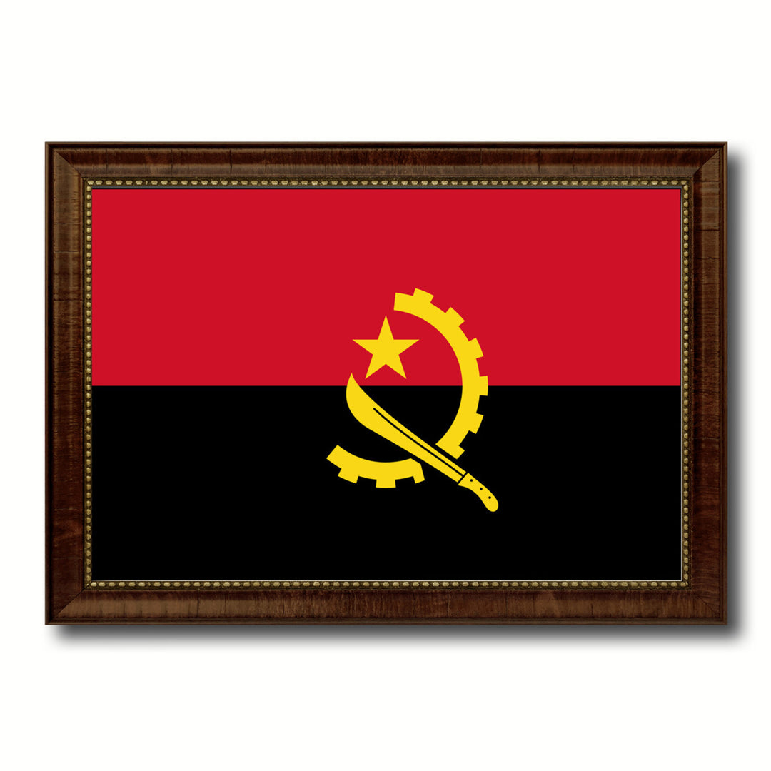 Angola Country Flag Canvas Print with Picture Frame  Gifts Wall Image 1