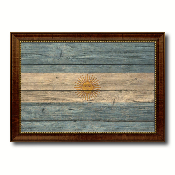 Argentina Country Flag Texture Canvas Print with Custom Frame  Gift Ideas Wall Decoration Image 1