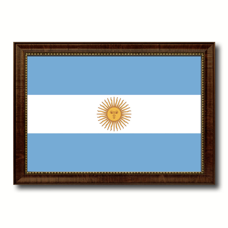 Argentina Country Flag Canvas Print with Picture Frame  Gifts Wall Image 1