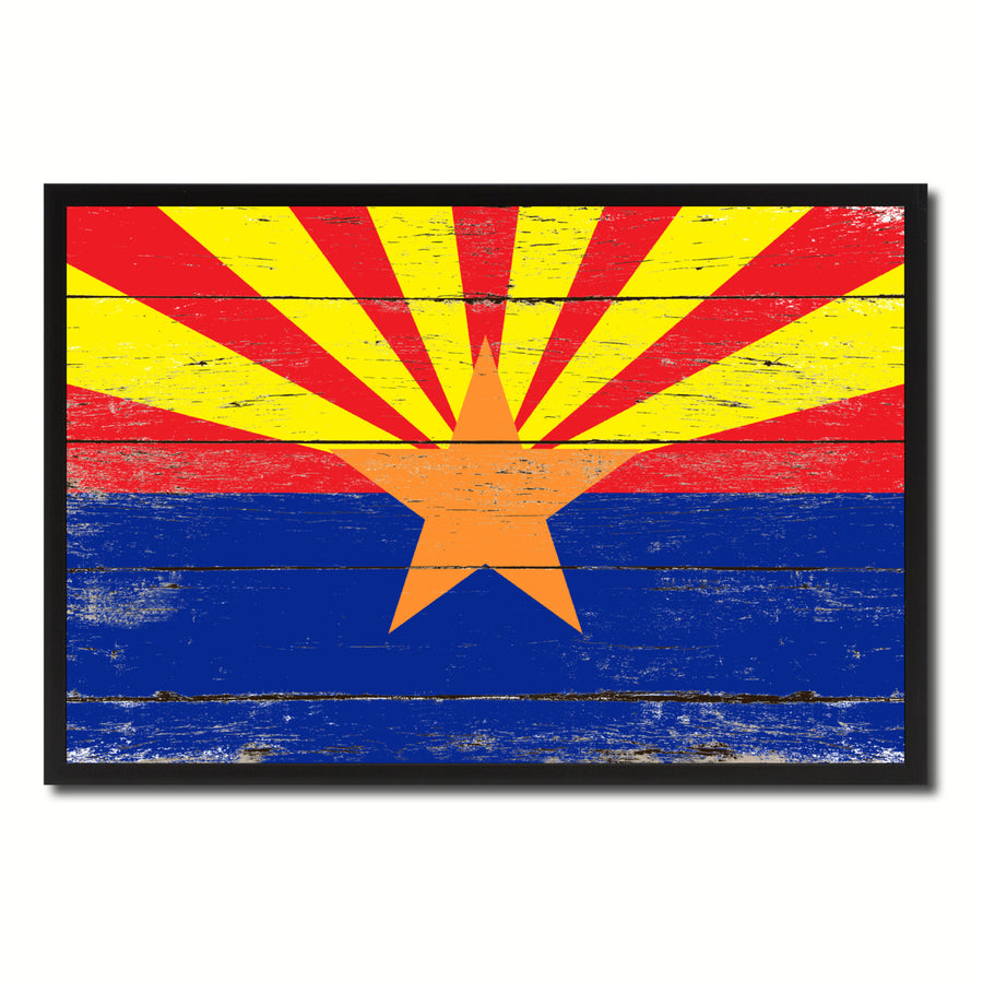 Arizona State Flag Picture Framed Canvas Print Gift Ideas  Wall Art Decoration 8403 Image 1