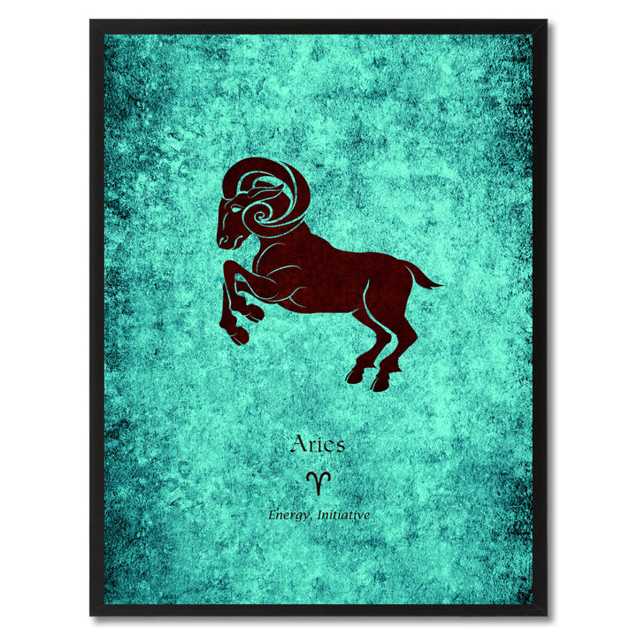 Aries Horoscope Astrology Canvas Print with Picture Frame  Wall Art Gift Image 1