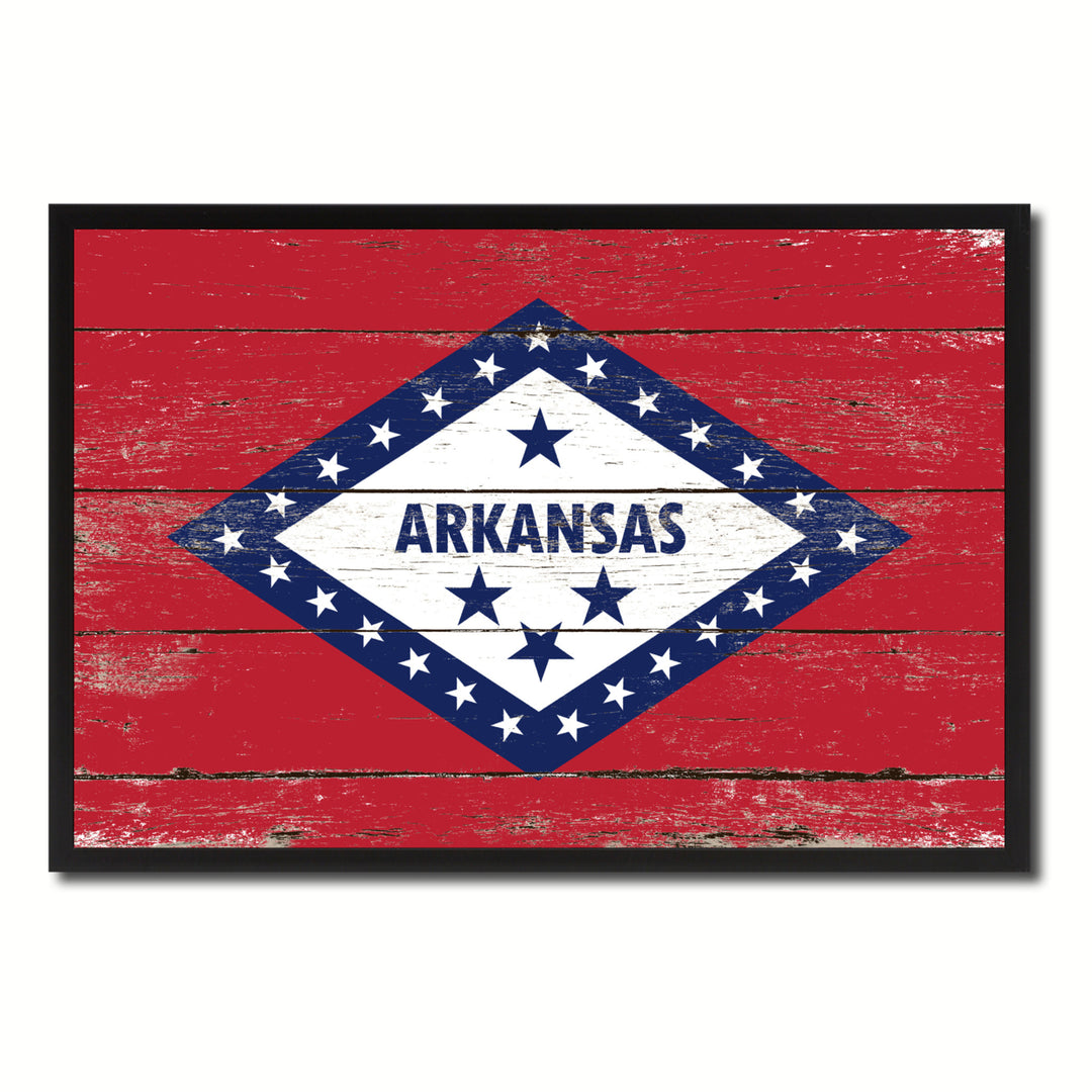 Arkansas Flag Vintage Canvas Print with Picture Frame Gift Ideas  Wall Art Decoration 8404 Image 1