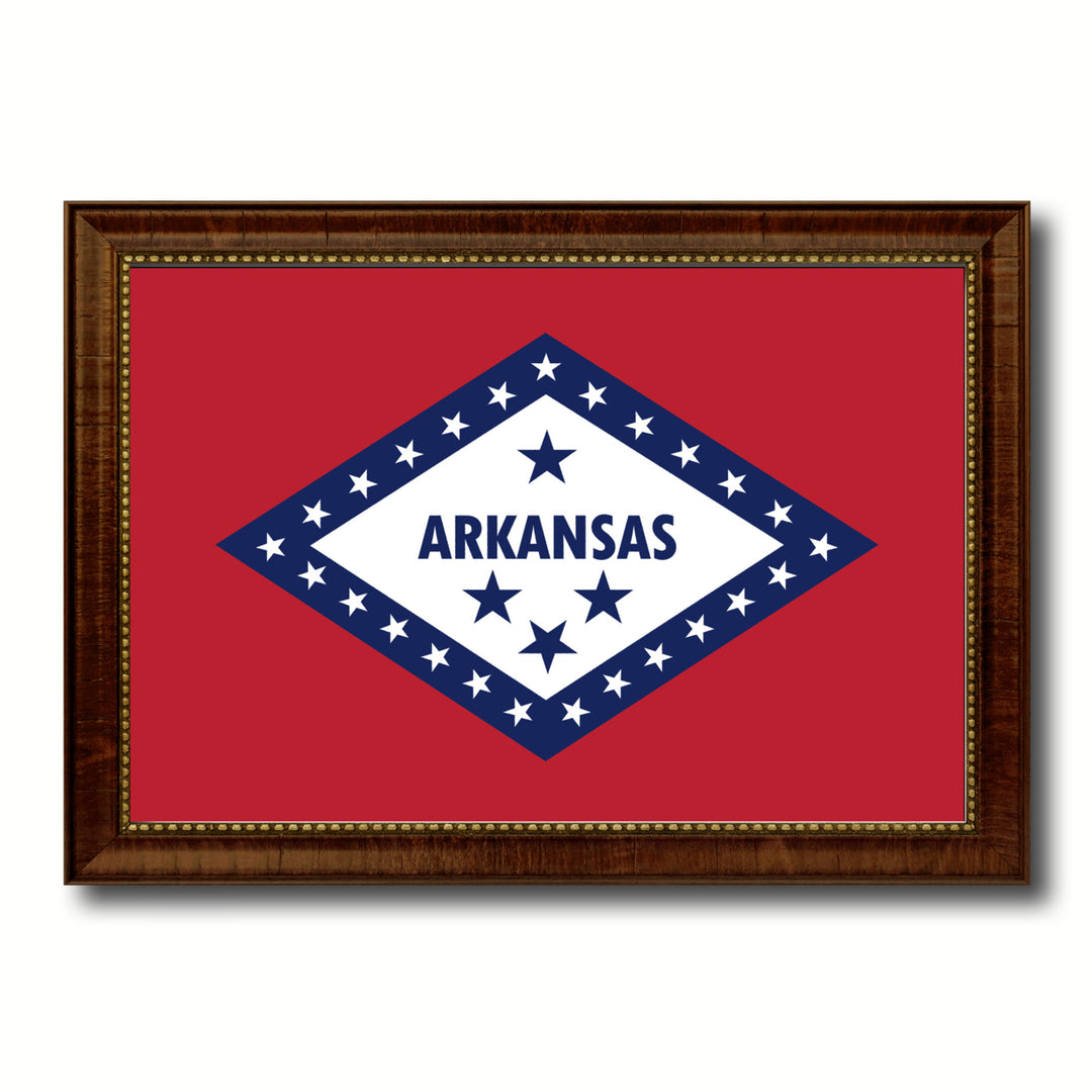 Arkansas Flag Canvas Print with Picture Frame Gift Ideas  Wall Art Decoration 6117 Image 1