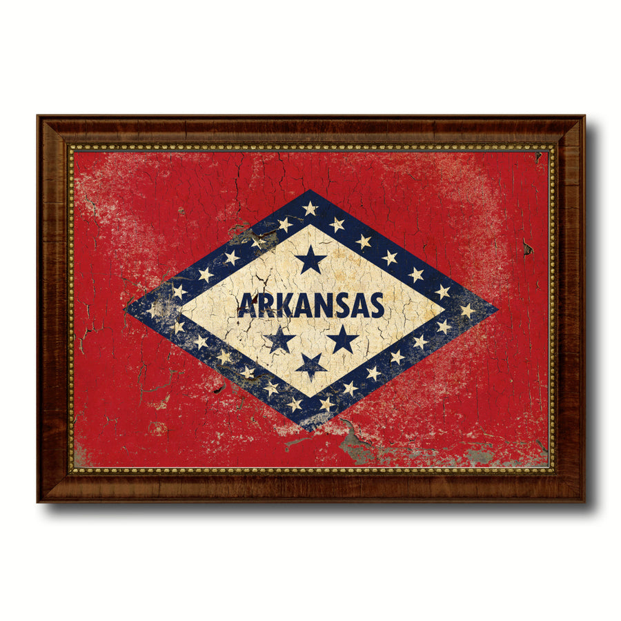 Arkansas Flag Vintage Canvas Print with Picture Frame Gift Ideas  Wall Art Decoration 6009 Image 1