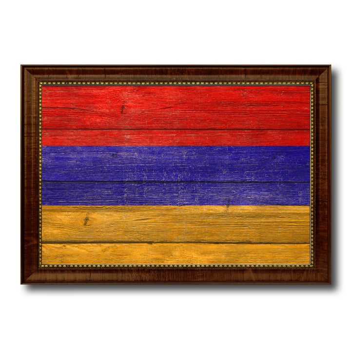 Armenia Country Flag Texture Canvas Print with Custom Frame  Gift Ideas Wall Decoration Image 1